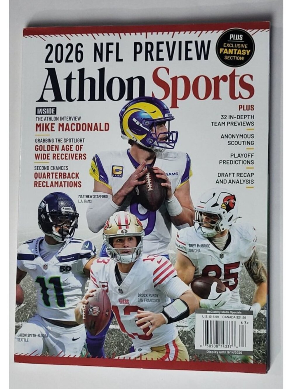 Athlon Sports 2026 NFL Preview Magazine - NEW